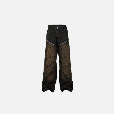 Irregular Monster Stitches Jeans