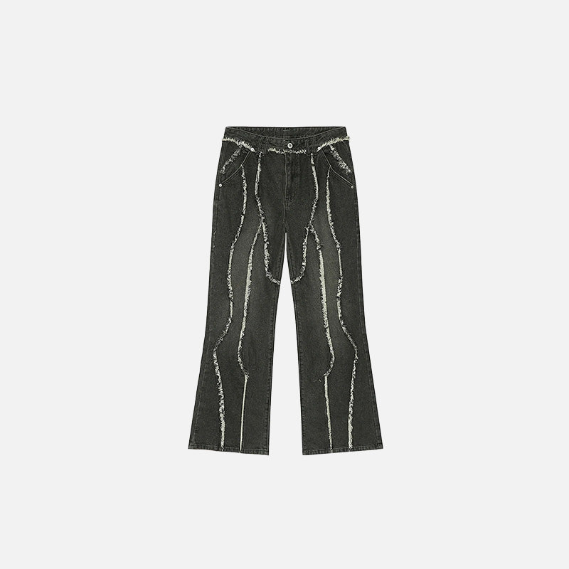 Wave Stitch Denim Jeans