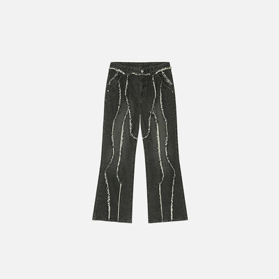 Wave Stitch Denim Jeans