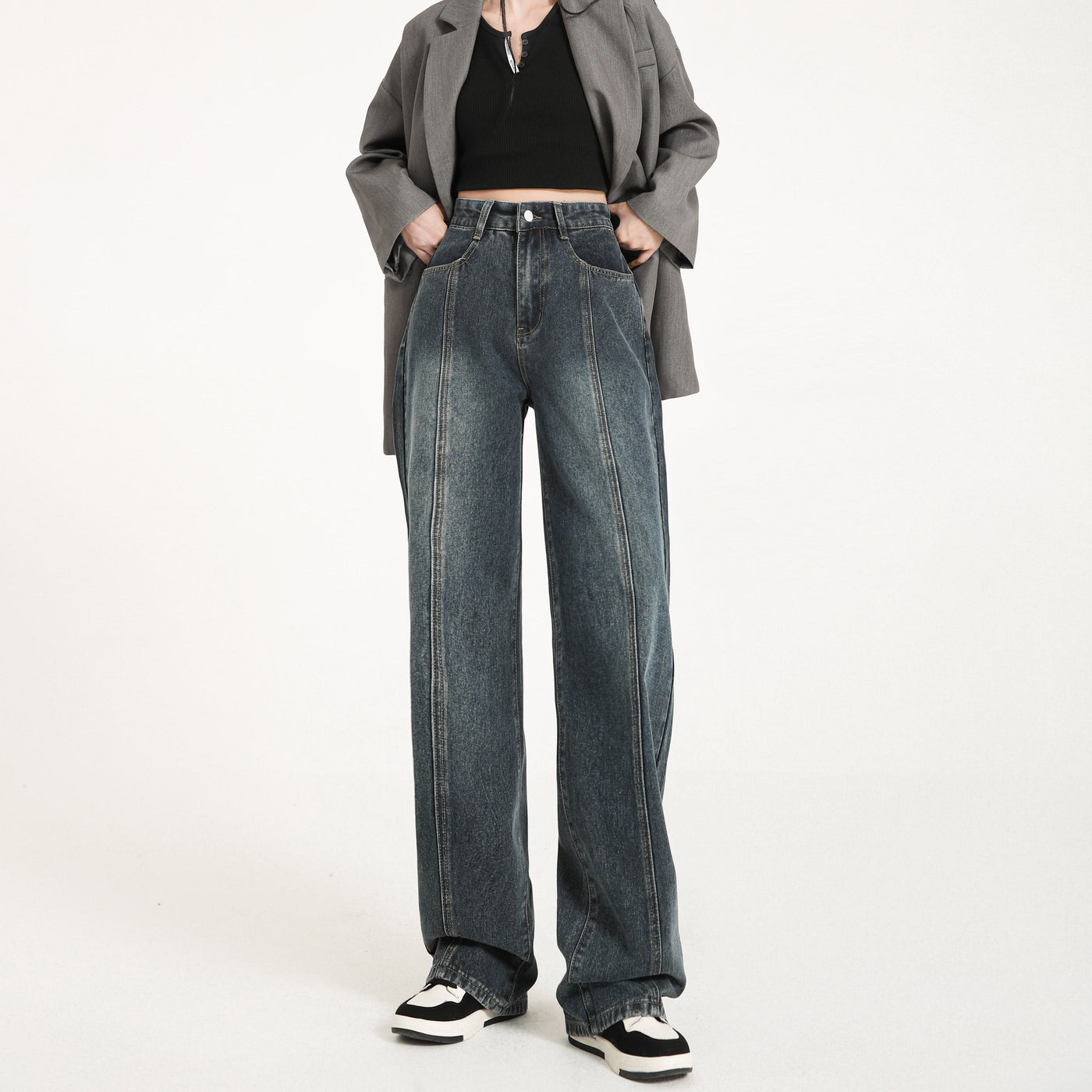 Baggy Vintage Straight Denim Jeans