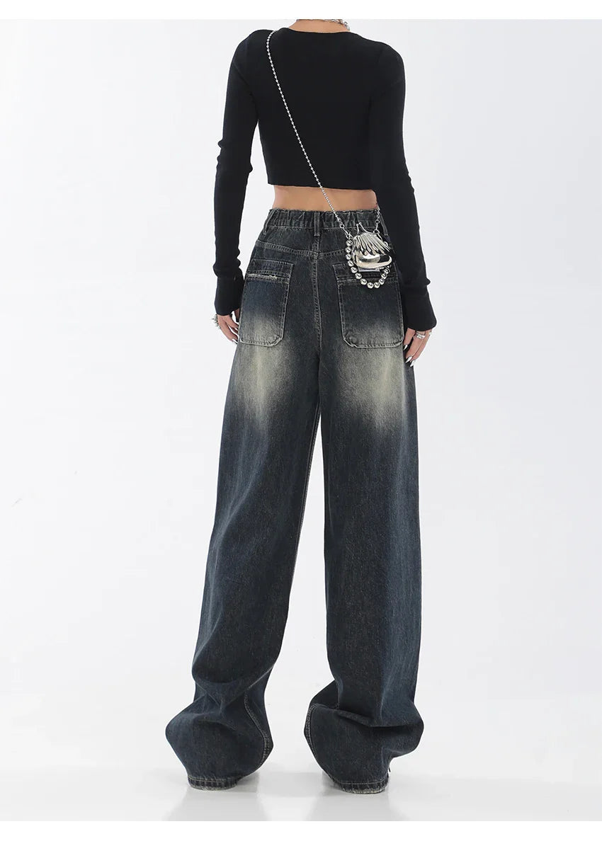 Vintage Washed High Waist Women's Jeans