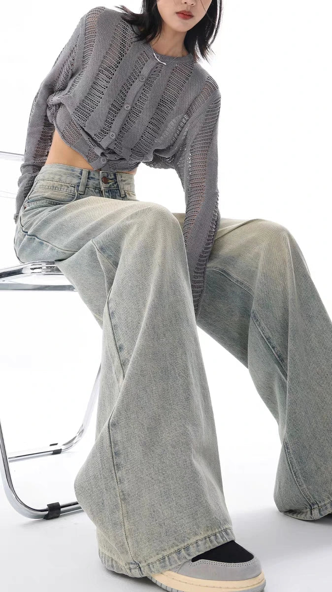 Ultra Wide-Leg Baggy Denim Jeans