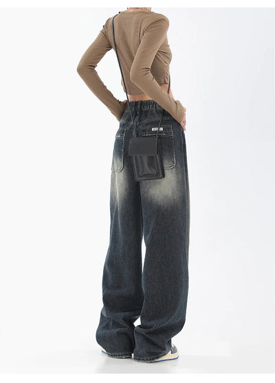 Vintage Washed High Waist Women's Jeans