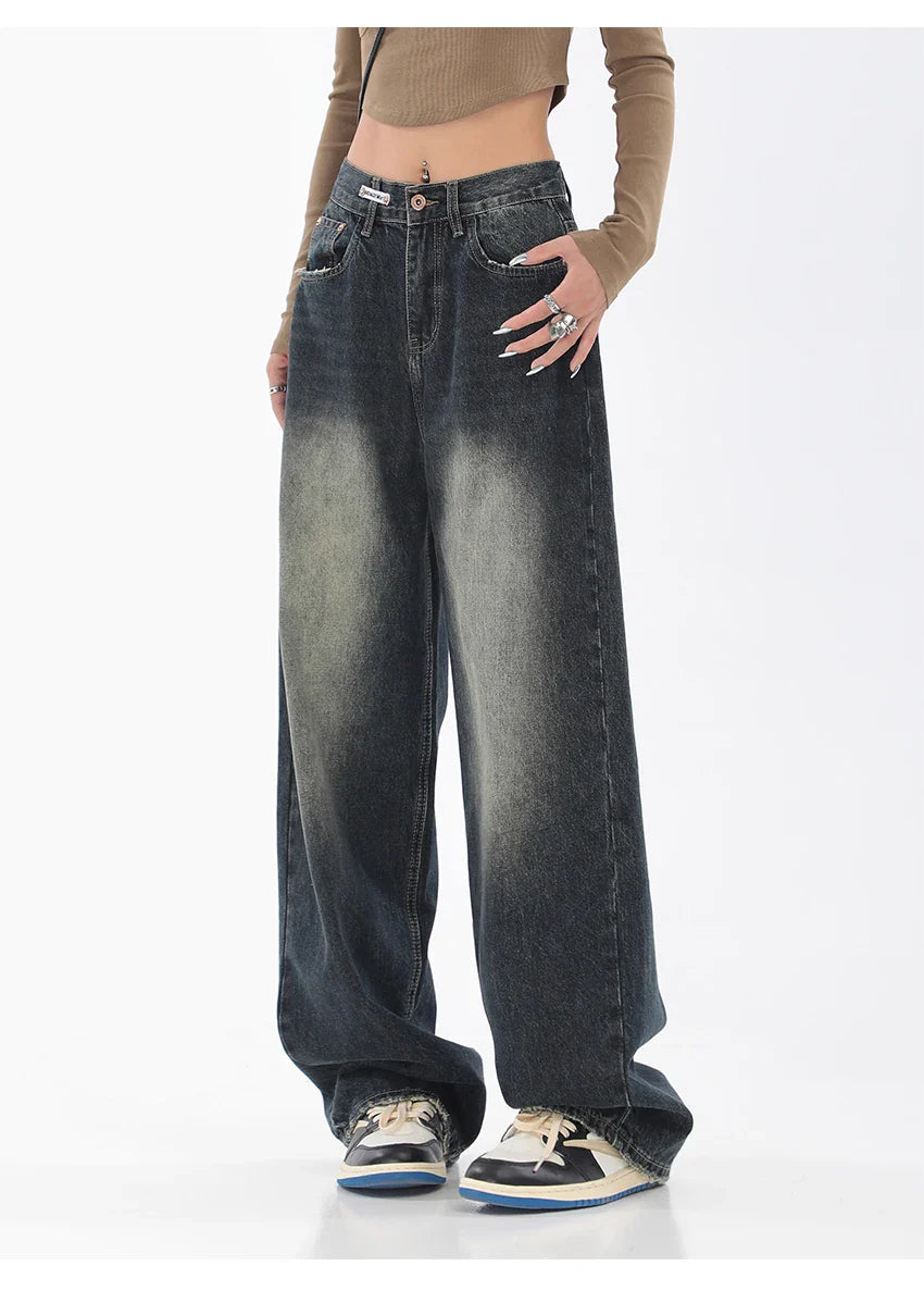 Vintage Washed High Waist Women's Jeans