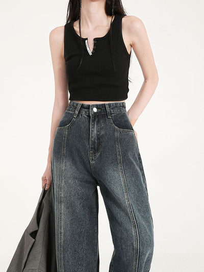 Baggy Vintage Straight Denim Jeans