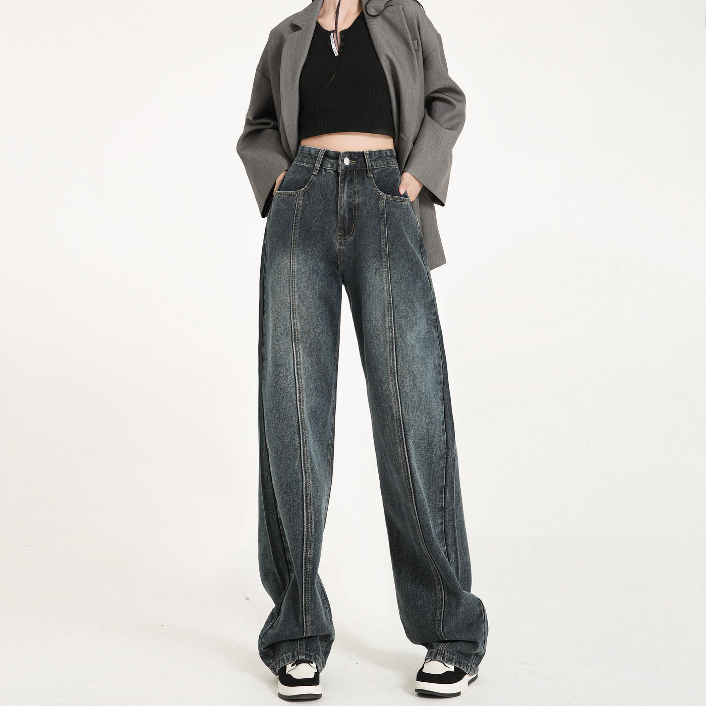 Baggy Vintage Straight Denim Jeans