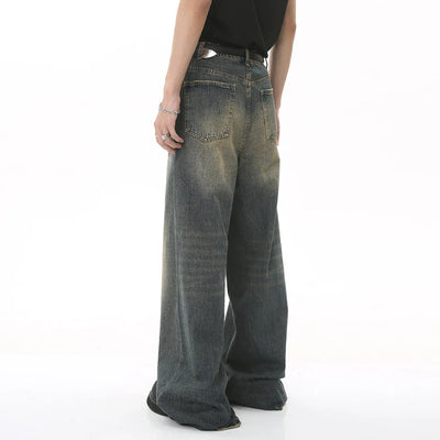 Wide-Leg Cowboy Denim Jeans