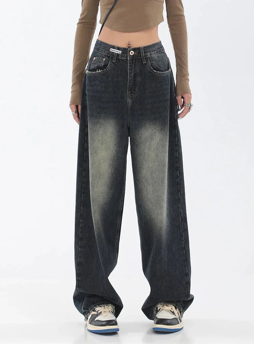 Vintage Washed High Waist Women's Jeans