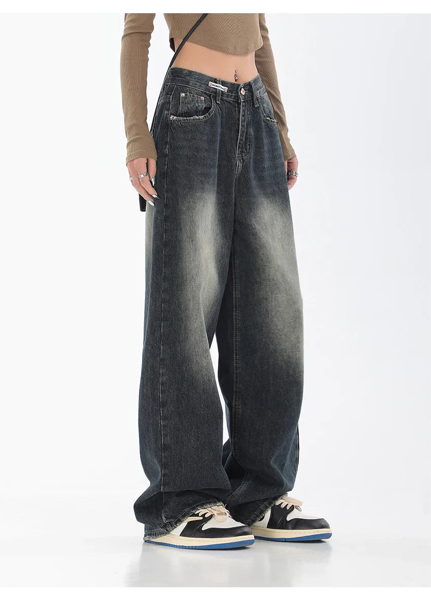 Vintage Washed High Waist Women's Jeans